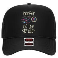 Keeper Of The Gender Reveal Baby Shower Pink Or Blue Party High Crown Mesh Back Trucker Hat