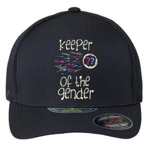 Keeper Of The Gender Reveal Baby Shower Pink Or Blue Party Flexfit Unipanel Trucker Cap