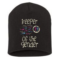 Keeper Of The Gender Reveal Baby Shower Pink Or Blue Party Short Acrylic Beanie