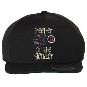 Keeper Of The Gender Reveal Baby Shower Pink Or Blue Party Wool Snapback Cap