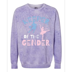 Keeper Of The Gender Reveal Party Basketball Ballet Gift Colorblast Crewneck Sweatshirt