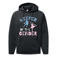 Keeper Of The Gender Reveal Party Basketball Ballet Gift Performance Fleece Hoodie