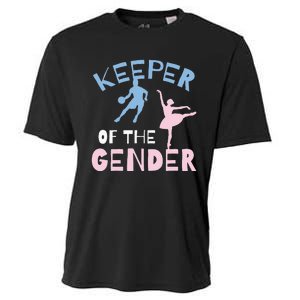 Keeper Of The Gender Reveal Party Basketball Ballet Gift Cooling Performance Crew T-Shirt