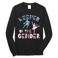 Keeper Of The Gender Reveal Party Basketball Ballet Gift Long Sleeve Shirt