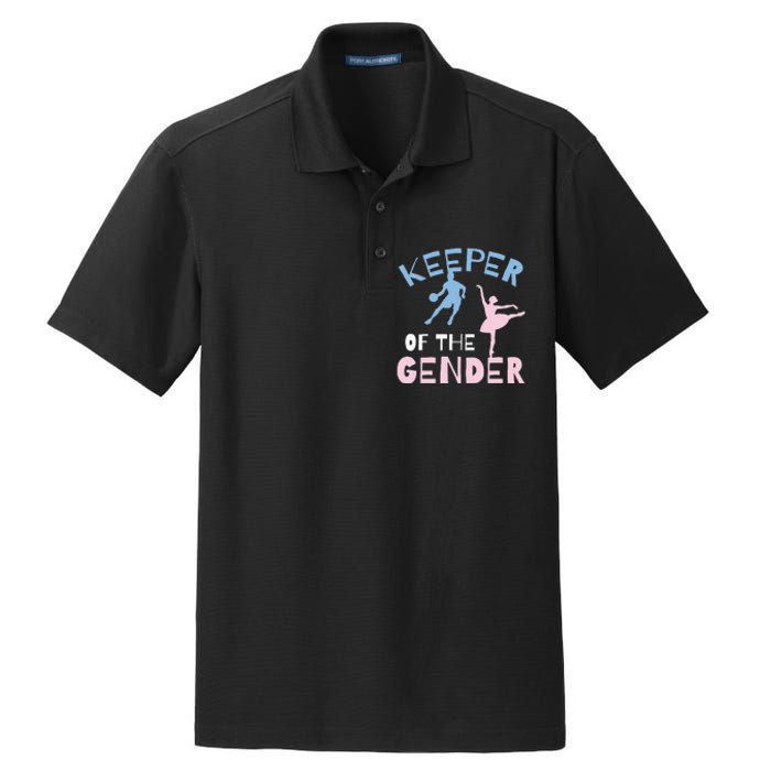 Keeper Of The Gender Reveal Party Basketball Ballet Gift Dry Zone Grid Polo