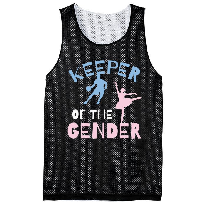 Keeper Of The Gender Reveal Party Basketball Ballet Gift Mesh Reversible Basketball Jersey Tank