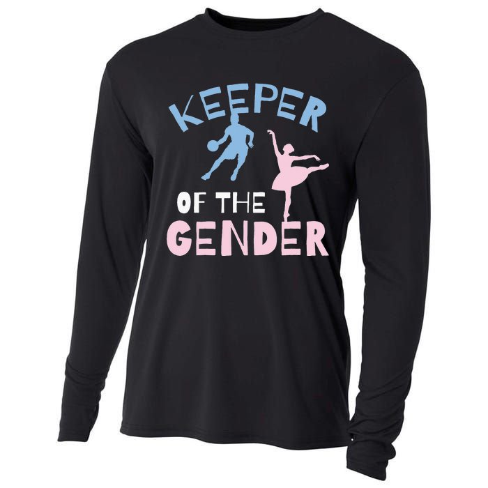 Keeper Of The Gender Reveal Party Basketball Ballet Gift Cooling Performance Long Sleeve Crew