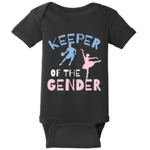 Keeper Of The Gender Reveal Party Basketball Ballet Gift Baby Bodysuit