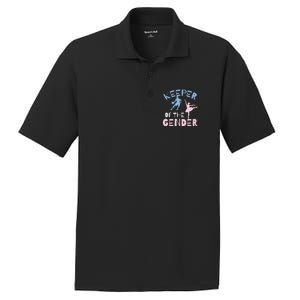 Keeper Of The Gender Reveal Party Basketball Ballet Gift PosiCharge RacerMesh Polo