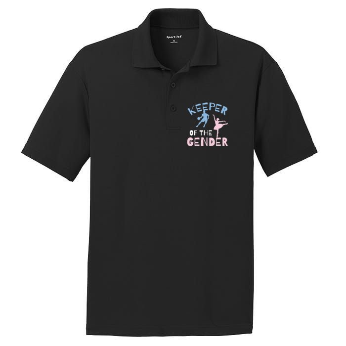 Keeper Of The Gender Reveal Party Basketball Ballet Gift PosiCharge RacerMesh Polo