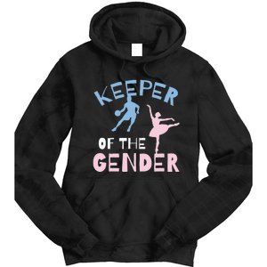 Keeper Of The Gender Reveal Party Basketball Ballet Gift Tie Dye Hoodie