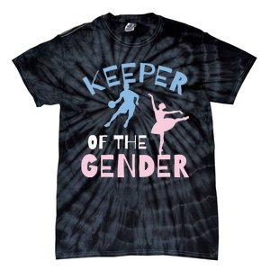 Keeper Of The Gender Reveal Party Basketball Ballet Gift Tie-Dye T-Shirt