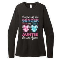 Keeper Of The Gender Auntie Loves You Baby Announcement Aunt Womens CVC Long Sleeve Shirt