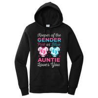 Keeper Of The Gender Auntie Loves You Baby Announcement Aunt Women's Pullover Hoodie