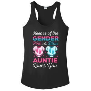 Keeper Of The Gender Auntie Loves You Baby Announcement Aunt Ladies PosiCharge Competitor Racerback Tank