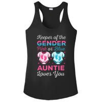 Keeper Of The Gender Auntie Loves You Baby Announcement Aunt Ladies PosiCharge Competitor Racerback Tank