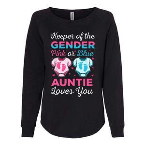 Keeper Of The Gender Auntie Loves You Baby Announcement Aunt Womens California Wash Sweatshirt