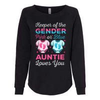 Keeper Of The Gender Auntie Loves You Baby Announcement Aunt Womens California Wash Sweatshirt