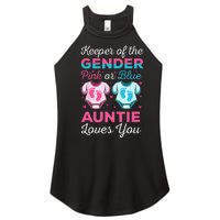 Keeper Of The Gender Auntie Loves You Baby Announcement Aunt Women's Perfect Tri Rocker Tank