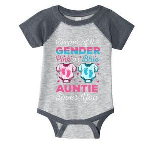 Keeper Of The Gender Auntie Loves You Baby Announcement Aunt Infant Baby Jersey Bodysuit