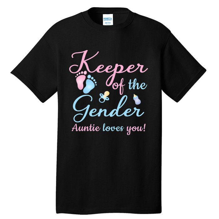 Keeper Of The Gender Auntie Loves Gender Reveal Party Idea Tall T-Shirt