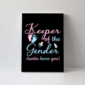 Keeper Of The Gender Auntie Loves Gender Reveal Party Idea Canvas