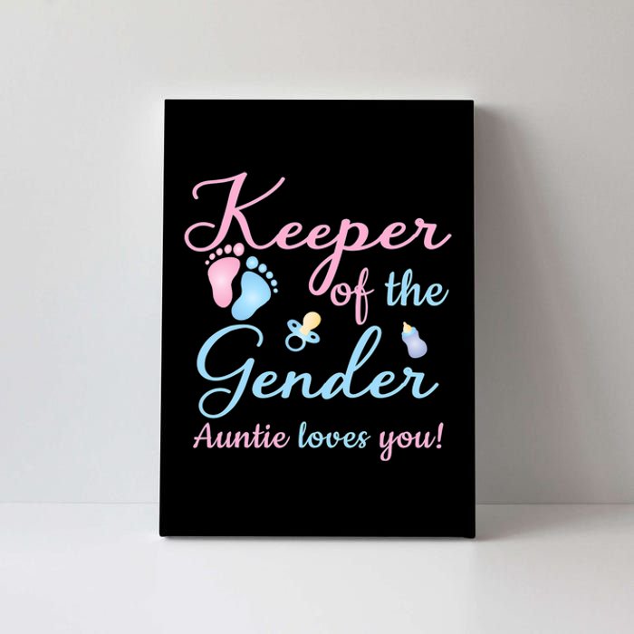 Keeper Of The Gender Auntie Loves Gender Reveal Party Idea Canvas