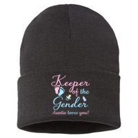 Keeper Of The Gender Auntie Loves Gender Reveal Party Idea Sustainable Knit Beanie