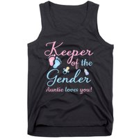 Keeper Of The Gender Auntie Loves Gender Reveal Party Idea Tank Top