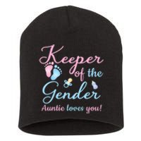 Keeper Of The Gender Auntie Loves Gender Reveal Party Idea Short Acrylic Beanie