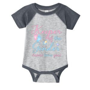 Keeper Of The Gender Auntie Loves Gender Reveal Party Idea Infant Baby Jersey Bodysuit