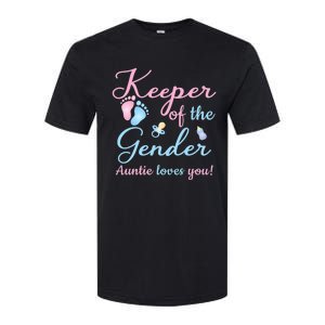 Keeper Of The Gender Auntie Loves Gender Reveal Party Idea Softstyle CVC T-Shirt