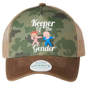 Keeper Of The Gender Cute Gender Reveal Party Couple Legacy Tie Dye Trucker Hat