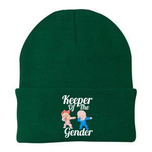 Keeper Of The Gender Cute Gender Reveal Party Couple Knit Cap Winter Beanie