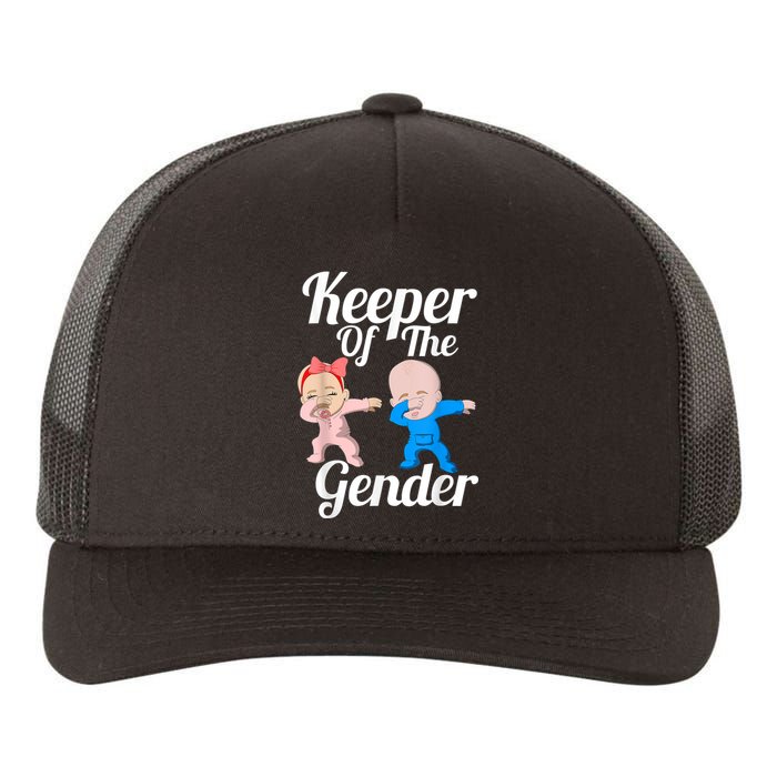 Keeper Of The Gender Cute Gender Reveal Party Couple Yupoong Adult 5-Panel Trucker Hat