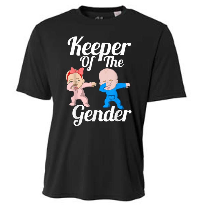 Keeper Of The Gender Cute Gender Reveal Party Couple Cooling Performance Crew T-Shirt