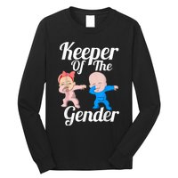 Keeper Of The Gender Cute Gender Reveal Party Couple Long Sleeve Shirt