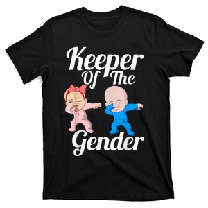 Keeper Of The Gender Cute Gender Reveal Party Couple T-Shirt