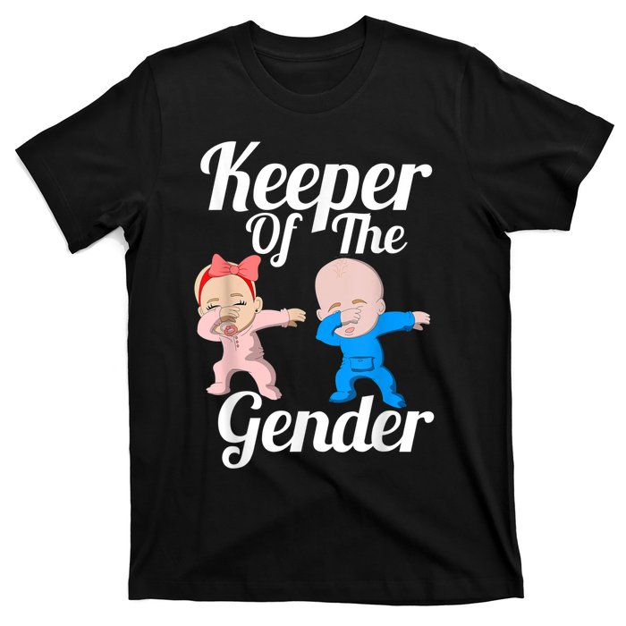 Keeper Of The Gender Cute Gender Reveal Party Couple T-Shirt