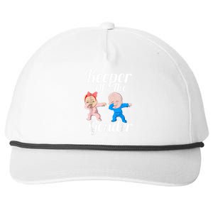 Keeper Of The Gender Cute Gender Reveal Party Couple Snapback Five-Panel Rope Hat