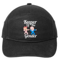 Keeper Of The Gender Cute Gender Reveal Party Couple 7-Panel Snapback Hat