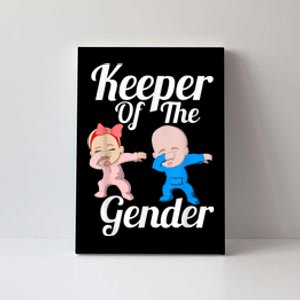 Keeper Of The Gender Cute Gender Reveal Party Couple Canvas