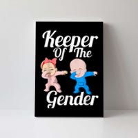 Keeper Of The Gender Cute Gender Reveal Party Couple Canvas