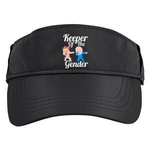 Keeper Of The Gender Cute Gender Reveal Party Couple Adult Drive Performance Visor