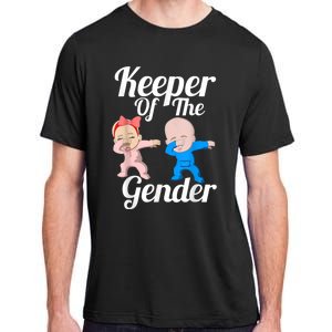 Keeper Of The Gender Cute Gender Reveal Party Couple Adult ChromaSoft Performance T-Shirt