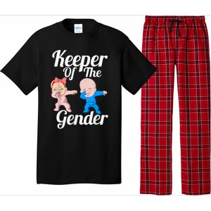 Keeper Of The Gender Cute Gender Reveal Party Couple Pajama Set