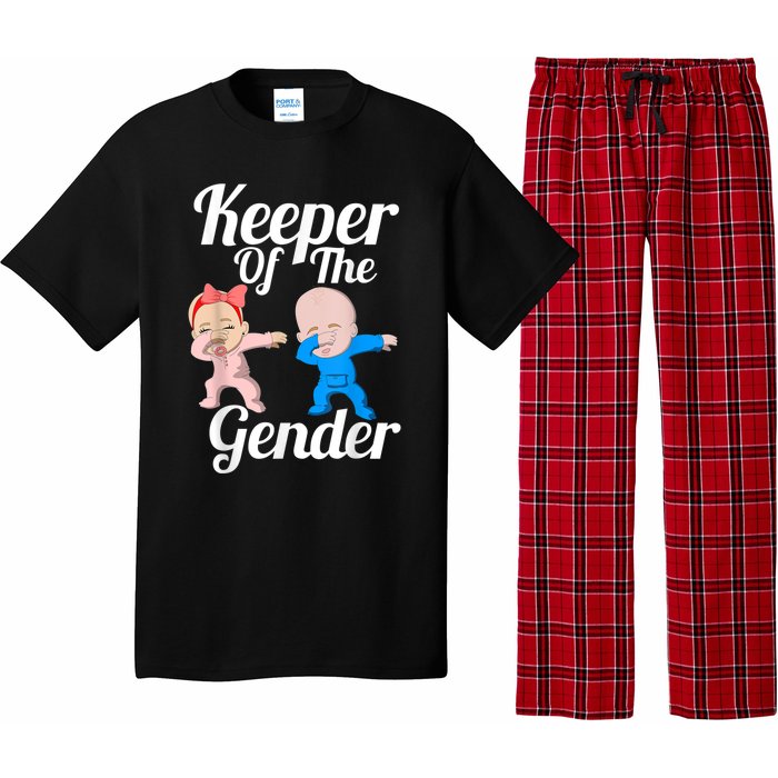 Keeper Of The Gender Cute Gender Reveal Party Couple Pajama Set