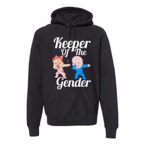 Keeper Of The Gender Cute Gender Reveal Party Couple Premium Hoodie