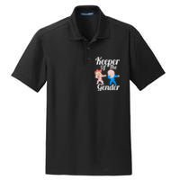 Keeper Of The Gender Cute Gender Reveal Party Couple Dry Zone Grid Polo