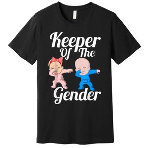 Keeper Of The Gender Cute Gender Reveal Party Couple Premium T-Shirt